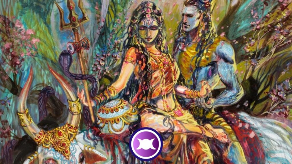 Painting of Parvati and Shiva by Abhishek Singh