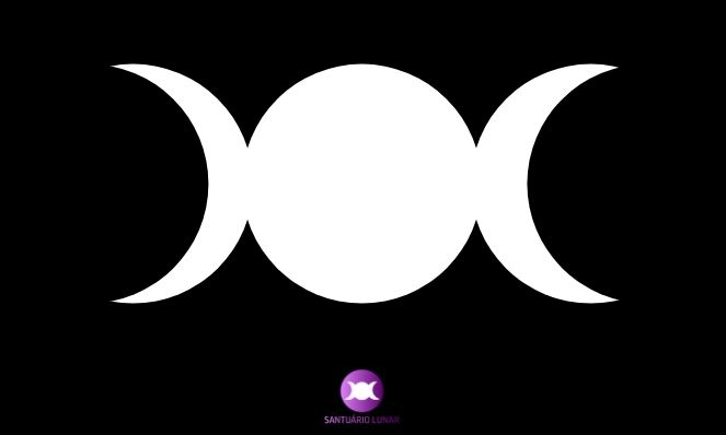 Triluna or Triple Moon - The Triple Goddess symbol