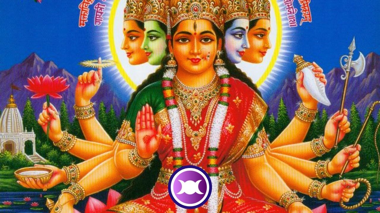 A 5 headed Goddess Gayatri