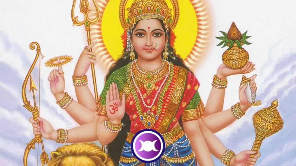 A classic depiction of Goddess Durga