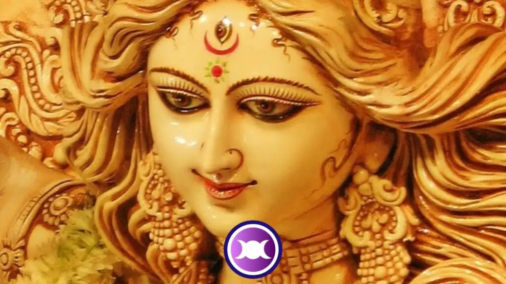 A statuette of Goddess Durga