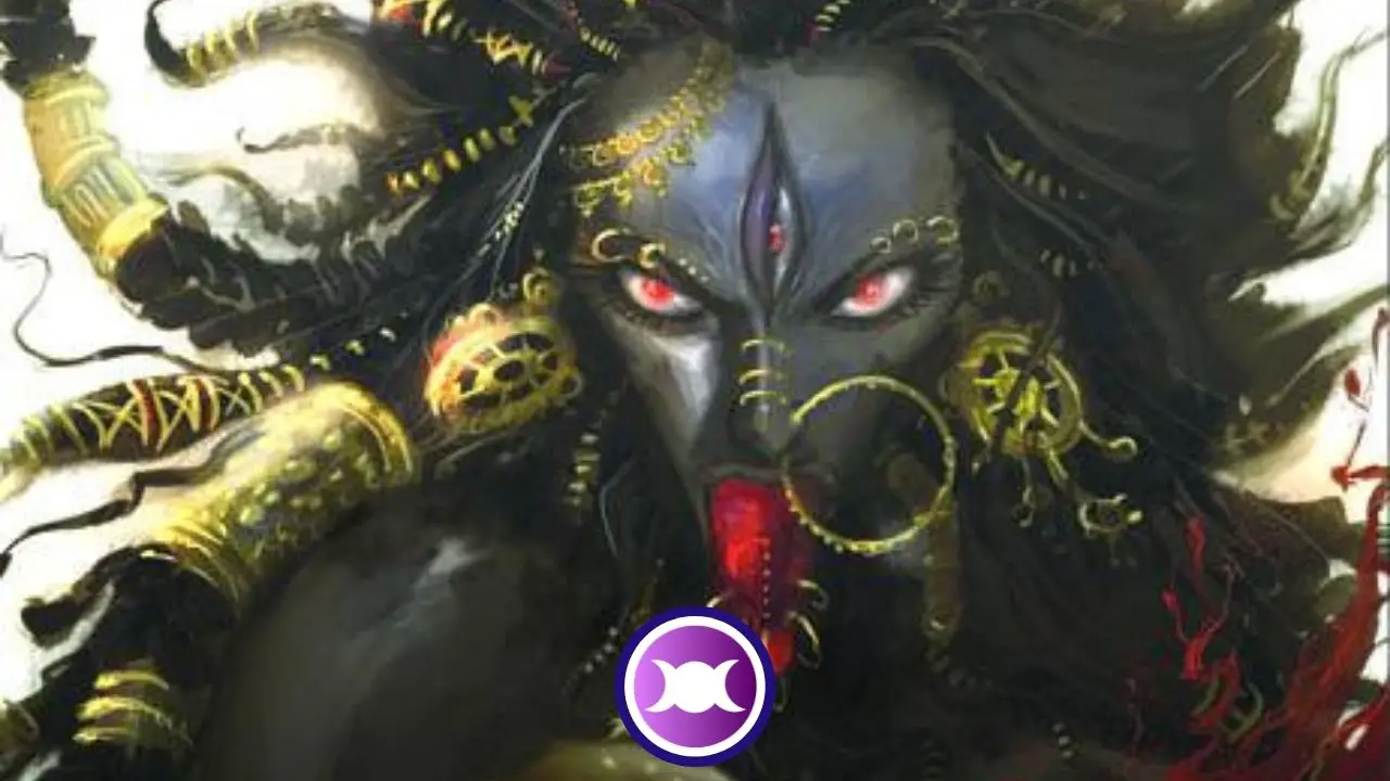 A painting by Abhishek Singh representing Kali as a dark-skinned Goddess