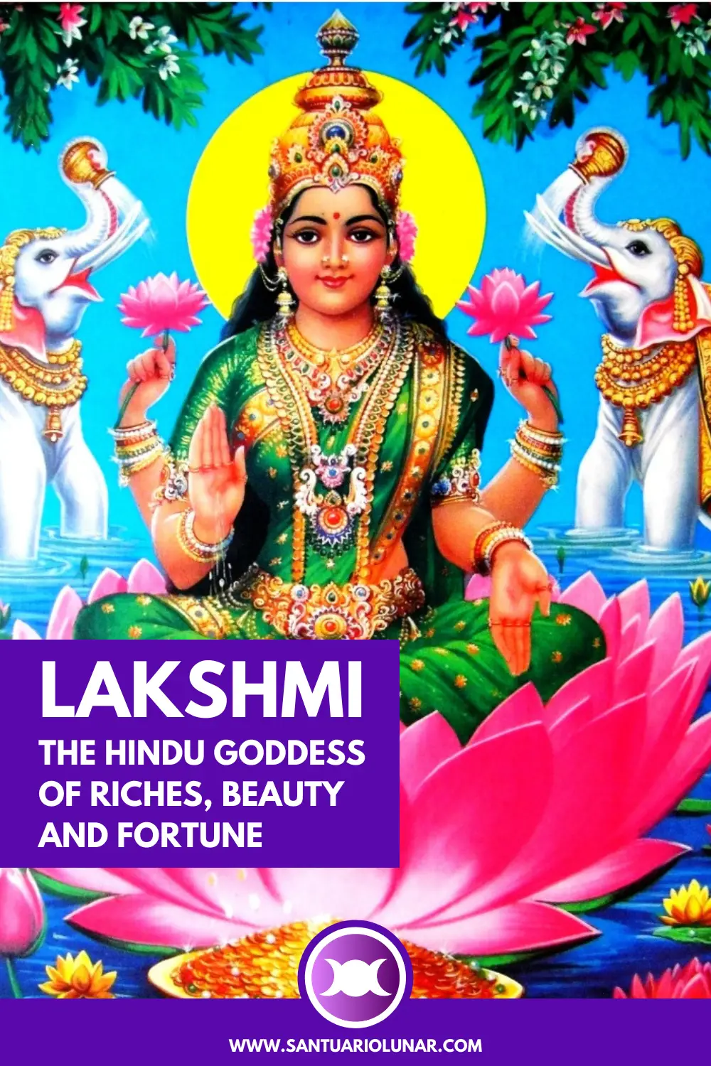Classic Goddess Lakshmi for Pinterest