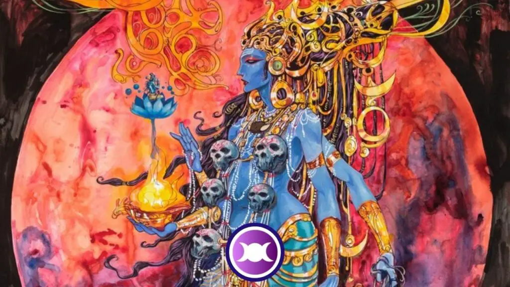 A painting by Abhishek Singh depicting Goddess Kali