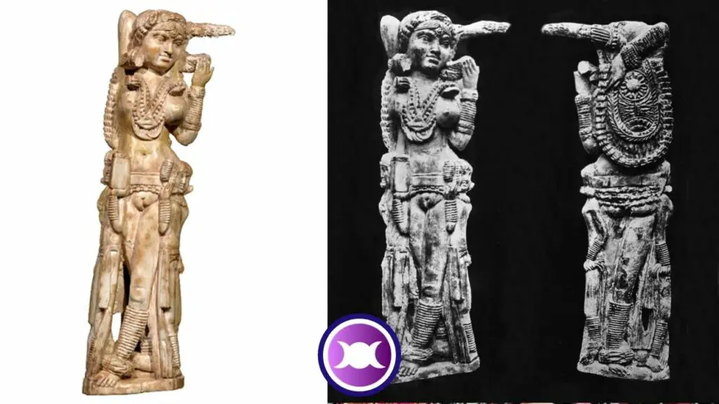 3 photos of Pompeii Lakshmi statuette