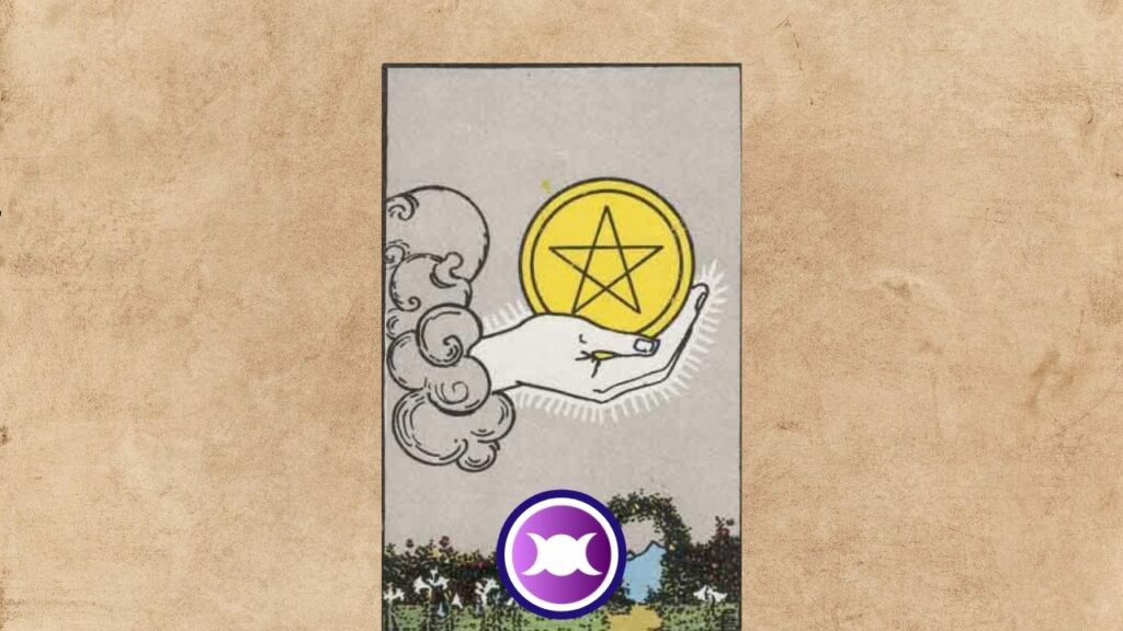 Ace of Pentacles from The Rider Waite Tarot