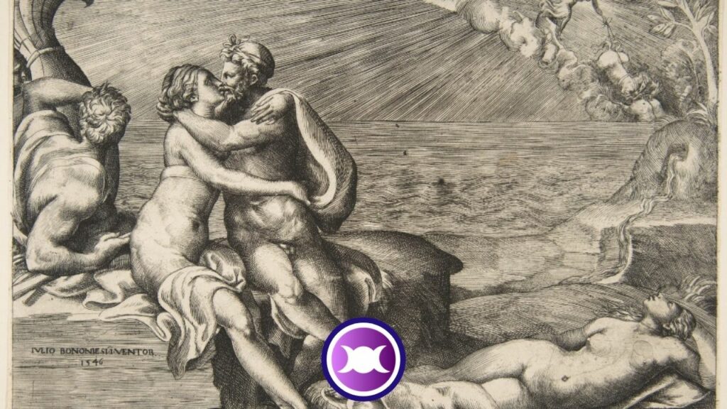 Jupiter’s love for Juno rekindled when she puts on Venus’s Girdle - Giulio Bonasone 1546