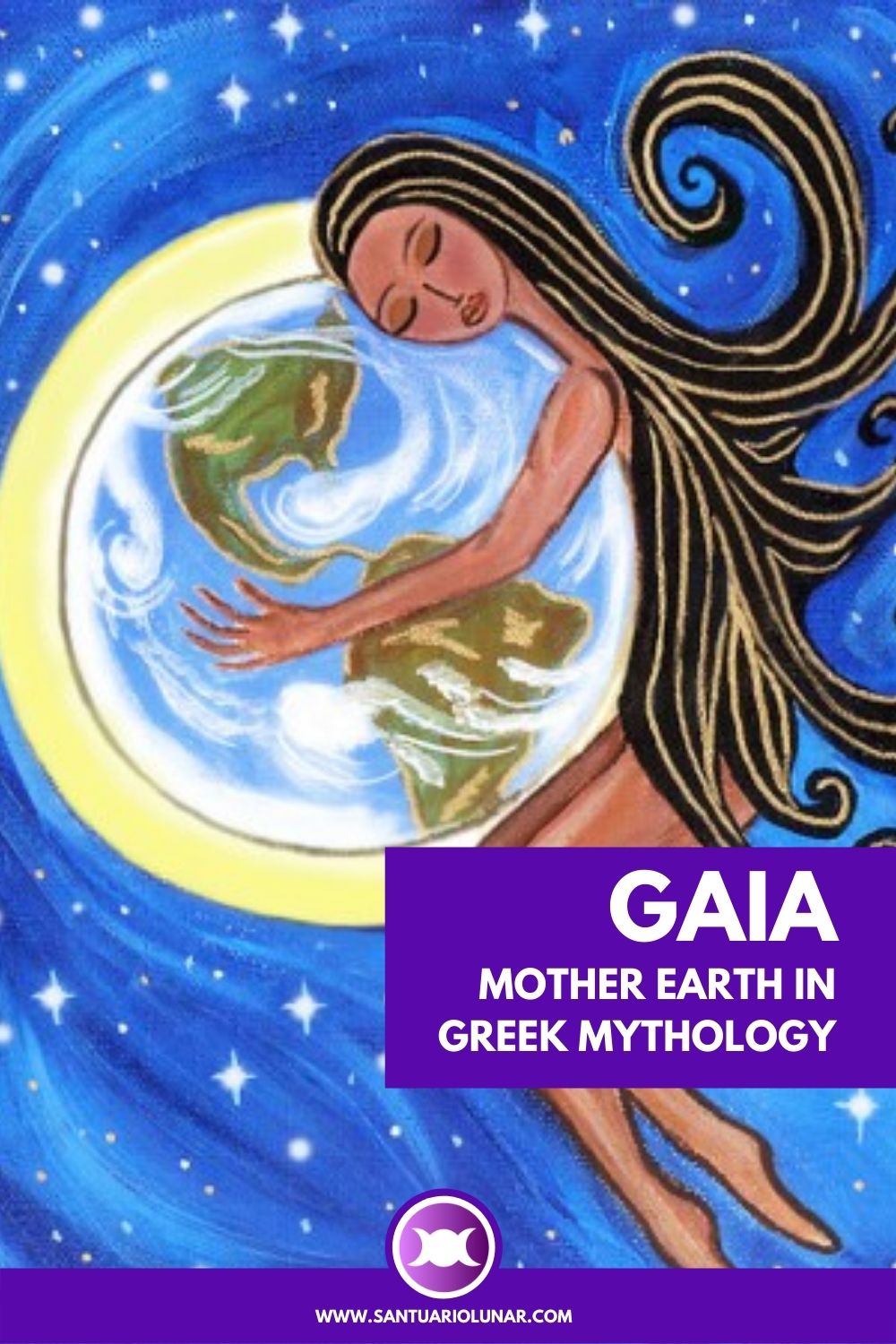 Gaia holding a planet (Pinterest)