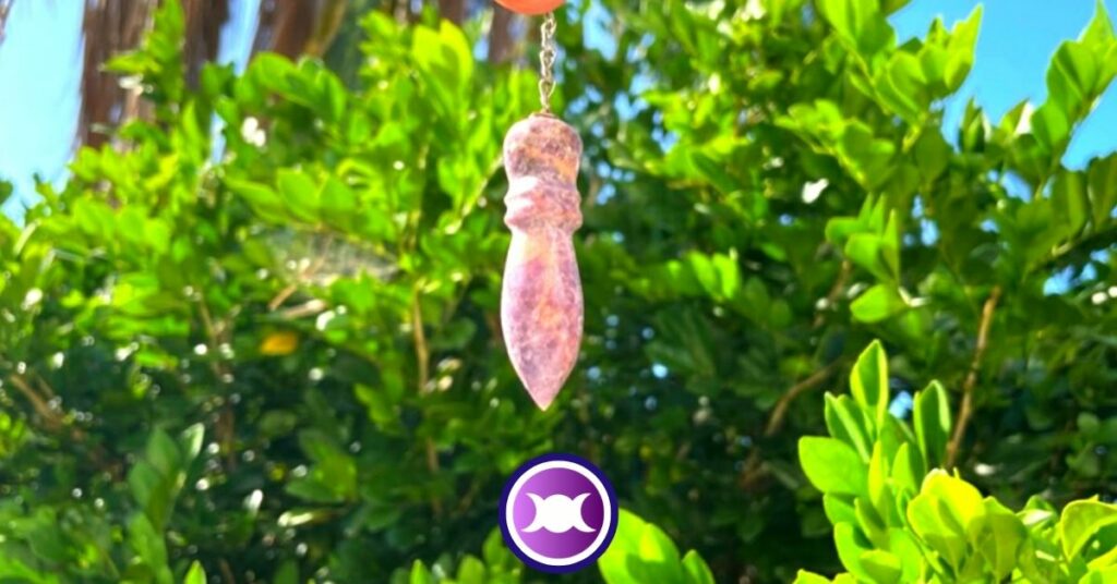 Lepidolite pendulum