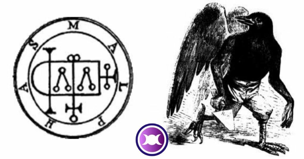 Summoning Magic - Sigil and illustration of Malphas